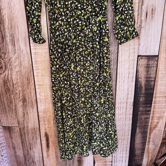 Chico’s Maxi Shirt Dress Pebble Pattern Green Mature Classic Versatile NWT XL/16 - Picture 6 of 9